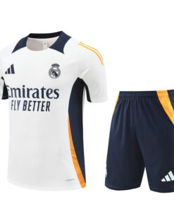 Tenue d’entraînement courte du Real Madrid blanche 2024/25