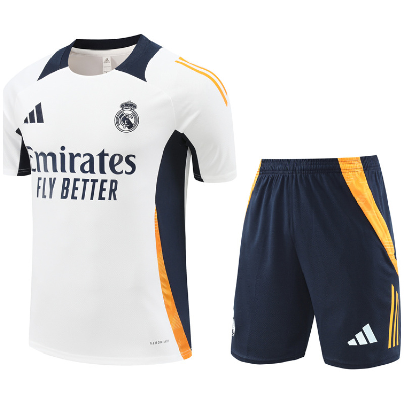 Tenue d’entraînement courte du Real Madrid blanche 2024/25