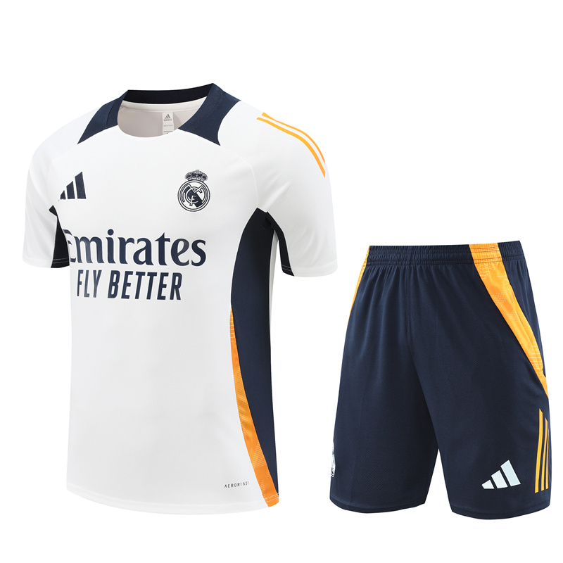 Tenue d’entraînement courte du Real Madrid blanche 2024/25