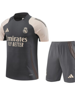 Tenue d’entraînement courte du Real Madrid gris foncé 2024/25