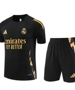 Tenue d’entraînement courte du Real Madrid noire 2024/25