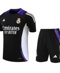 Tenue d’entraînement courte du Real Madrid noire 2024/25