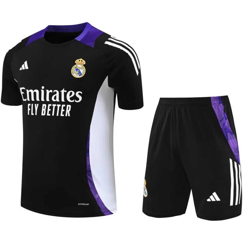 Tenue d’entraînement courte du Real Madrid noire 2024/25