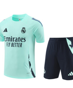 Tenue d’entraînement courte du Real Madrid vert clair 2024/25