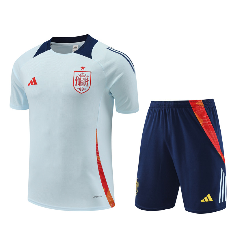 Tenue d’entraînement courte Espagne bleu clair 2024