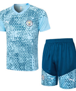 Tenue d’entraînement courte Manchester City bleu clair 2023/24