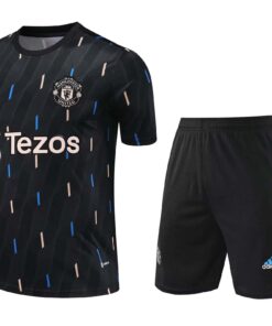 Tenue d’entraînement courte Manchester United noire 2023/24