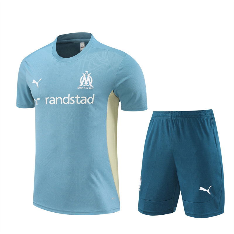 Tenue d’entraînement courte Olympique de Marseille bleu cendré 2024/25