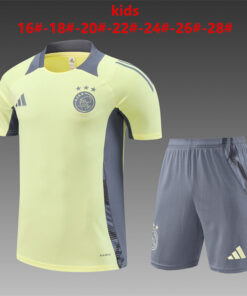 Tenue d’entraînement courte pour enfants Ajax Jaune 2024/25