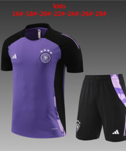 Tenue d’entraînement courte pour enfants Allemagne violette 2024