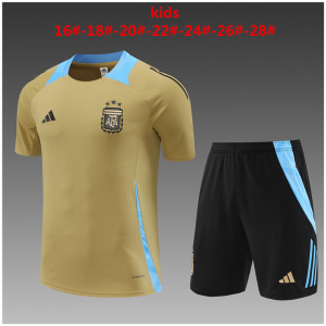 Tenue d'entraînement courte pour enfants Argentine Or 2024