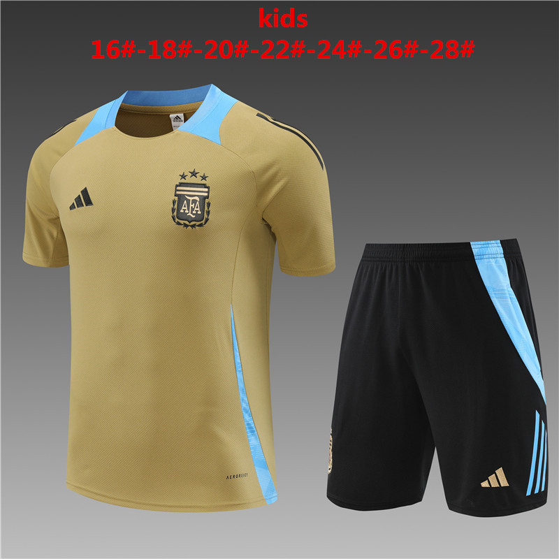 Tenue d’entraînement courte pour enfants Argentine Or 2024