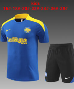 Tenue d’entraînement courte pour enfants Inter Milan Bleu 2024/25