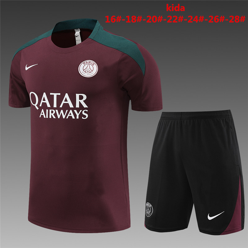 Tenue d’entraînement courte pour enfants PSG bordeaux 2024/25