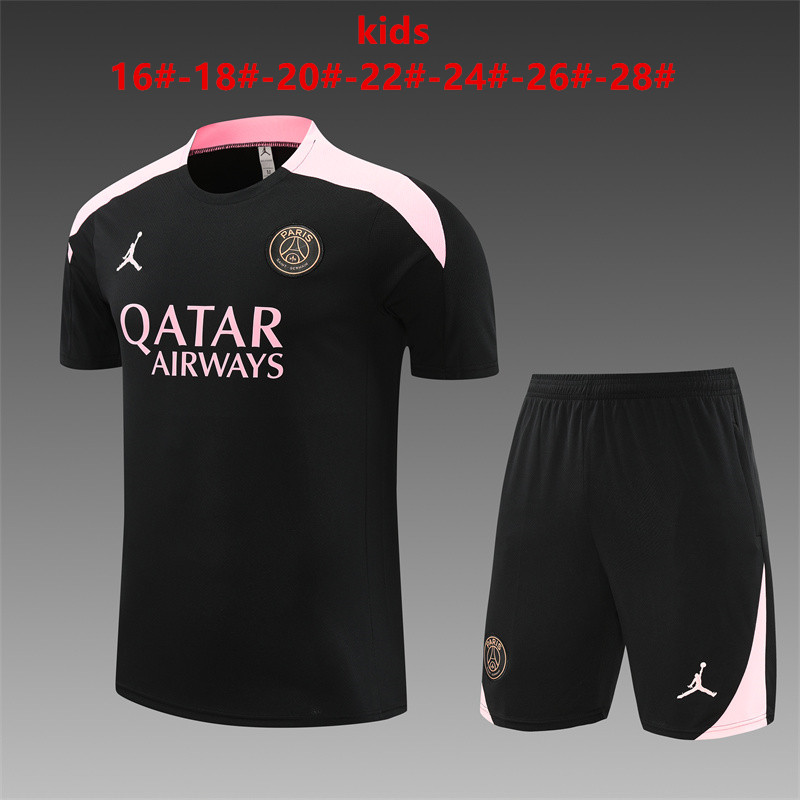 Tenue d’entraînement courte PSG x Jordan pour enfants, noire 2024/25