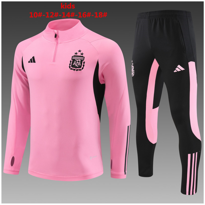 Tenue d’entraînement enfant Argentine rose 2024