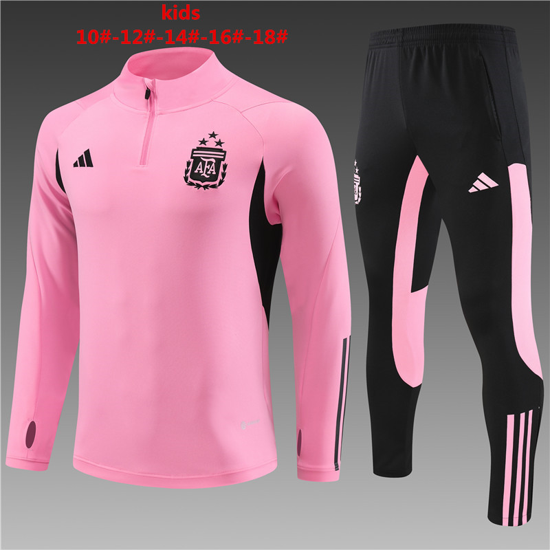 Tenue d’entraînement enfant Argentine rose 2024