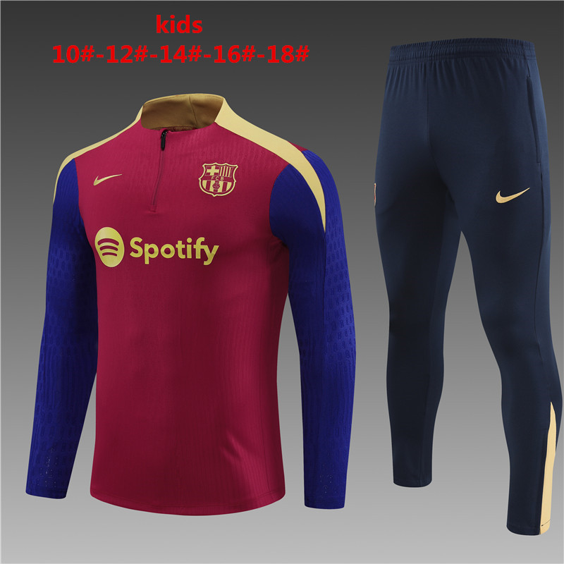 Tenue d’entraînement enfant FC Barcelone rouge 2024/25