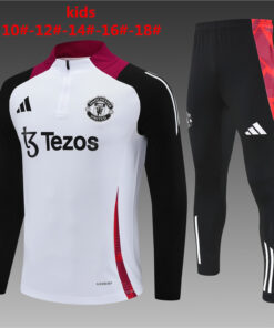 Tenue d’entraînement enfant Manchester United blanche 2024/25