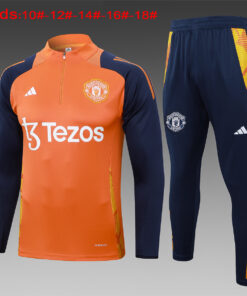 Tenue d’entraînement enfant Manchester United Orange 2024/25