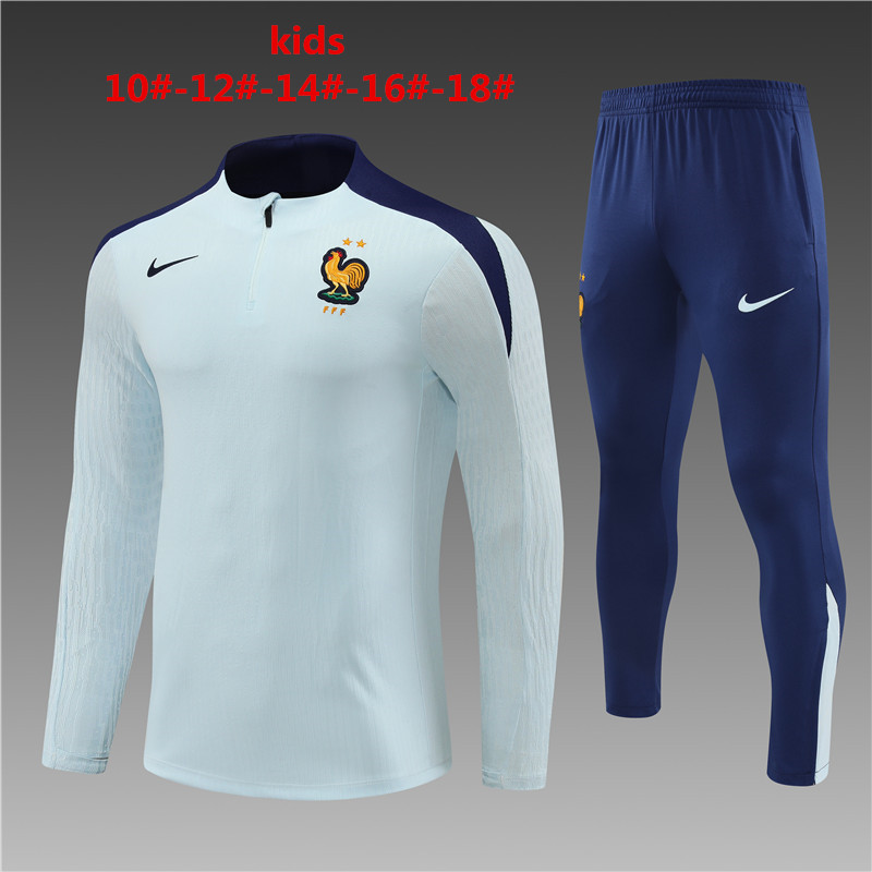 Tenue d’entraînement Enfants France Bleu Pâle 2024