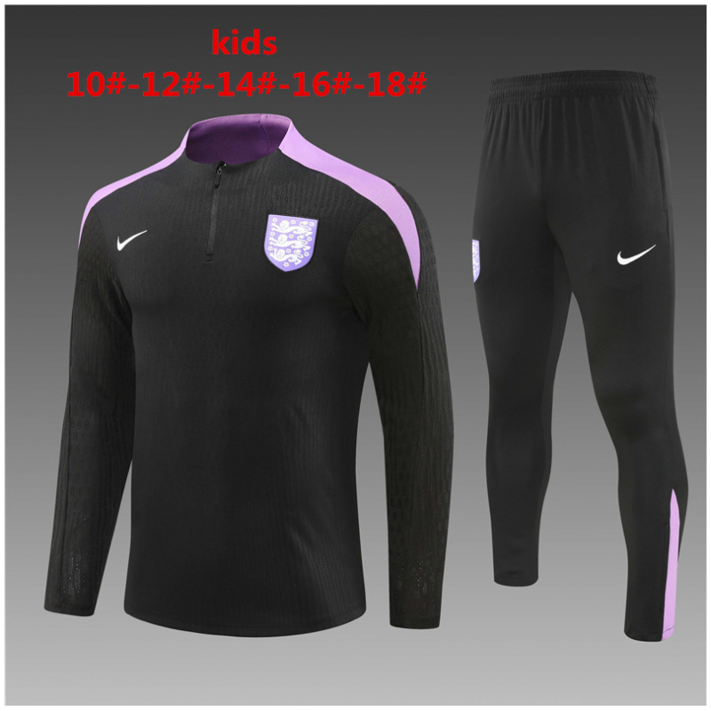 Tenue d’entraînement pour enfants Angleterre noire 2024