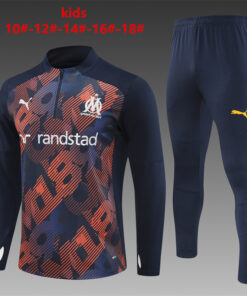 Tenue d’entraînement pour enfants Olympique de Marseille Orange – Royal 2024/25