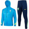 Veste à capuche et pantalon de survêtement Brésil Bleu 2024