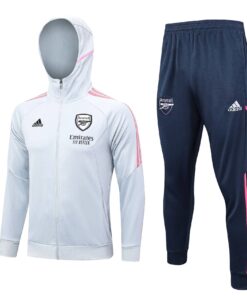 Veste à capuche + Pantalon d’entraînement Arsenal, gris clair, saison 2023/24