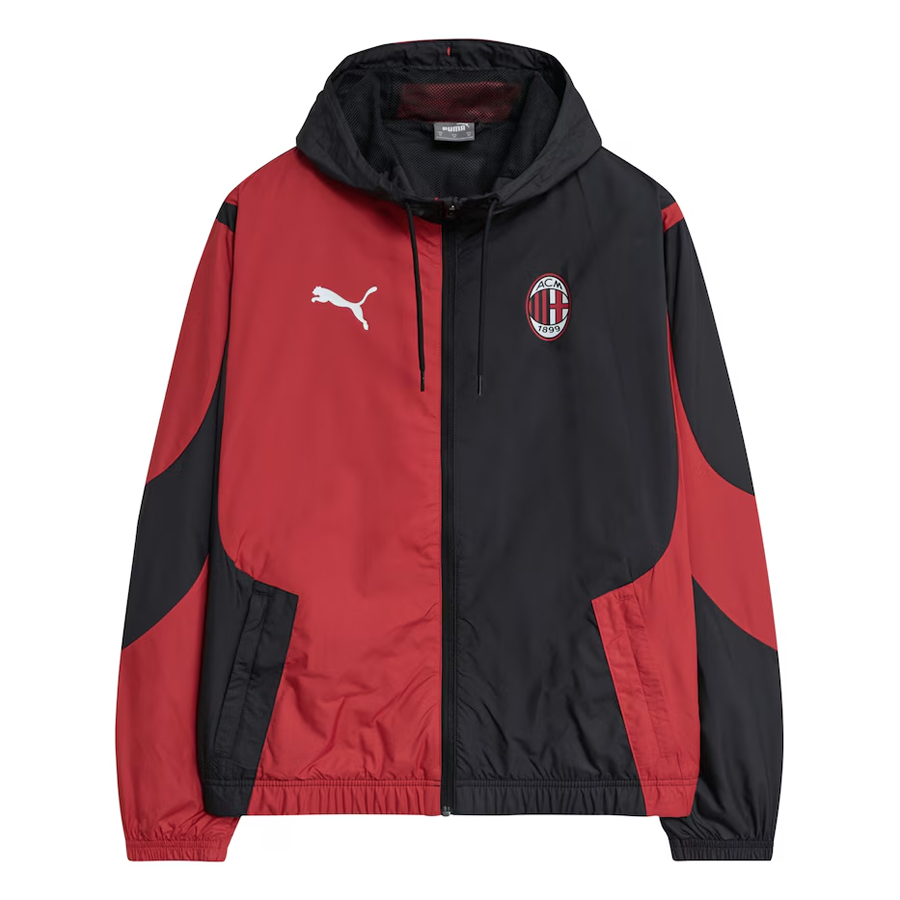 Veste Coupe-Vent AC Milan Rouge-Noir 2024/25