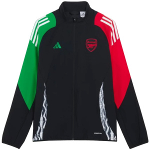 Veste coupe-vent Arsenal toutes saisons noire 2024/25