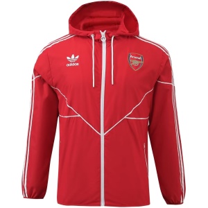 Veste coupe-vent Arsenal toutes saisons rouge 2024/25