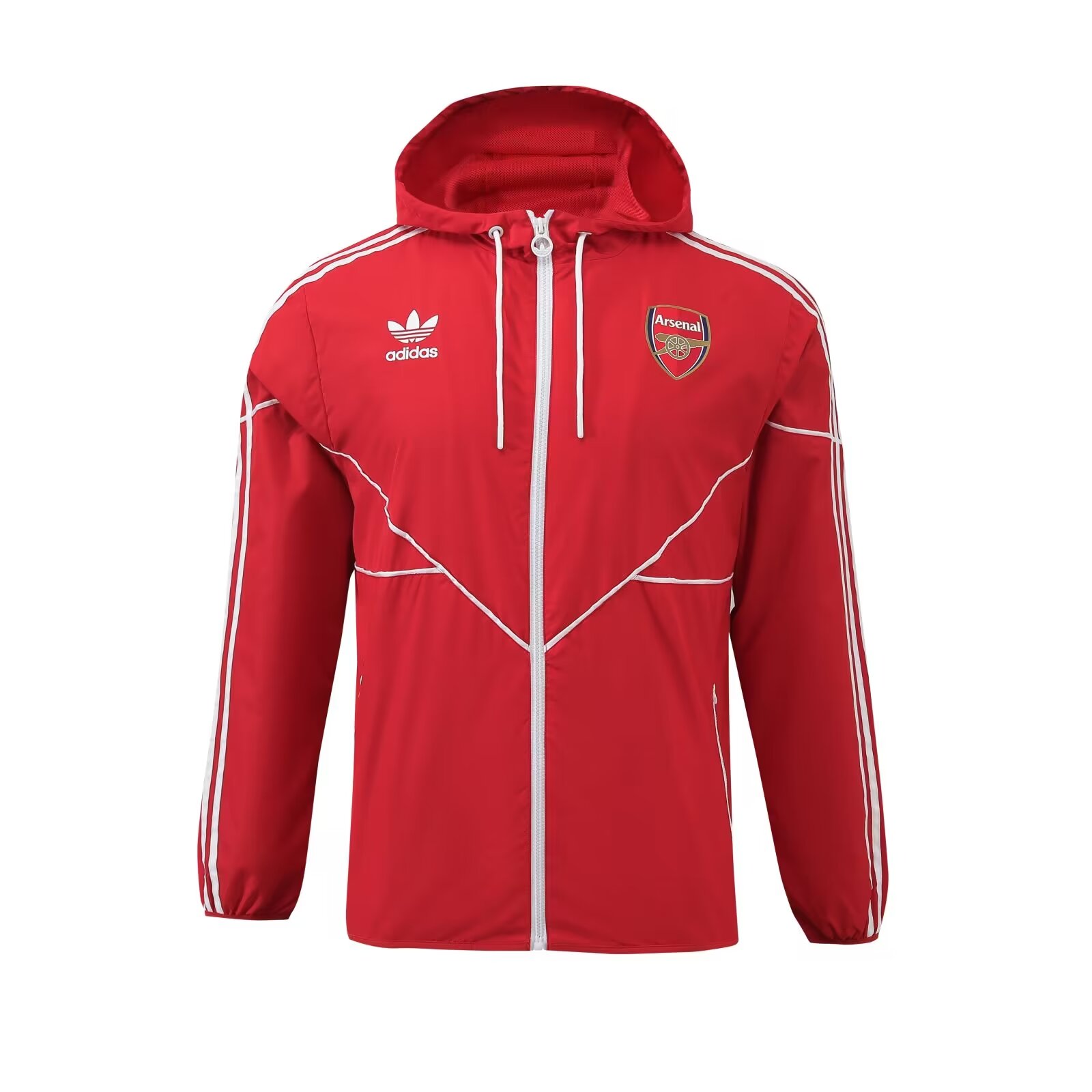 Veste coupe-vent Arsenal toutes saisons rouge 2024/25