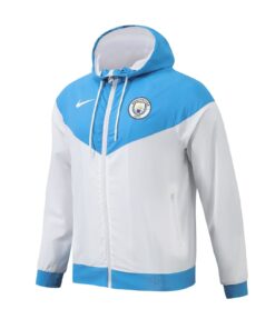 Veste coupe-vent rétro Manchester City toutes saisons bleue 2018/19