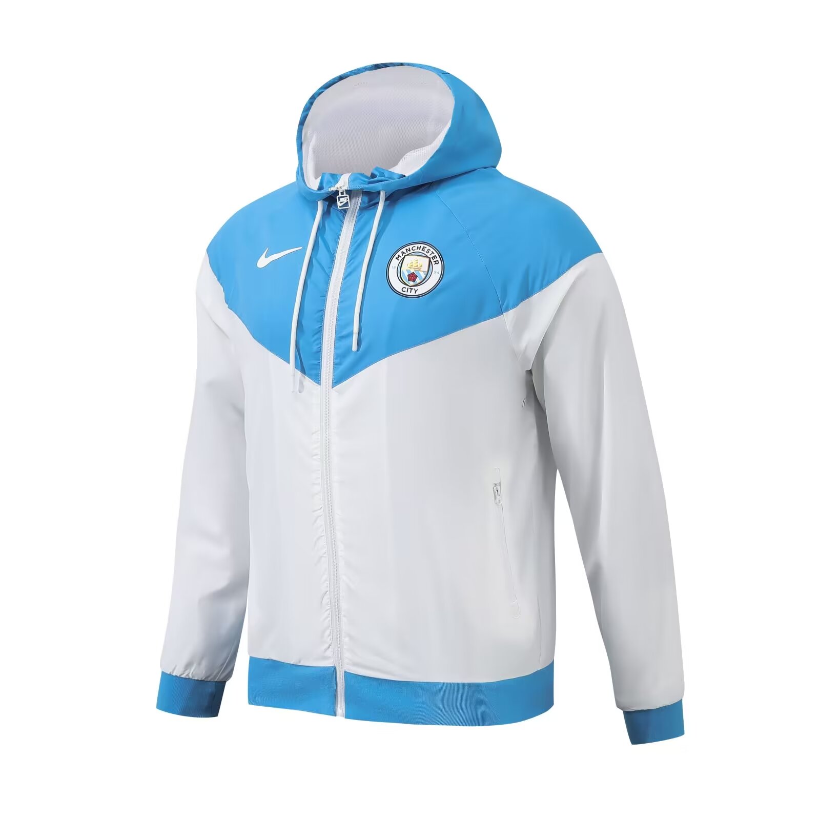 Veste coupe-vent rétro Manchester City toutes saisons bleue 2018/19