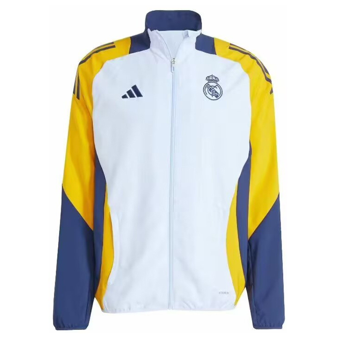 Veste coupe-vent toute saison Real Madrid blanche 2024/25