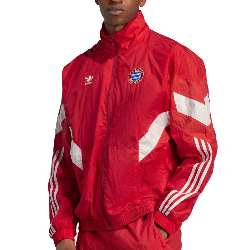 Veste de Survêtement à Fermeture Éclair Intégrale Bayern Munich adidas Originals Lifestyler Bordeaux 2024/25