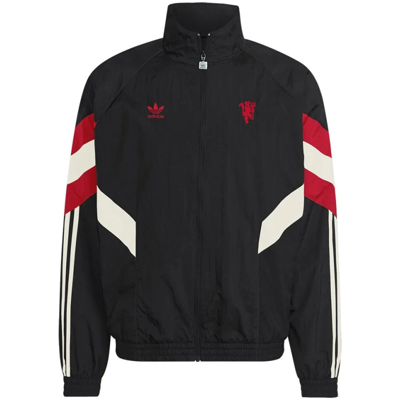 Veste de survêtement zippée Manchester United adidas Originals Lifestyler Noir 2024/25