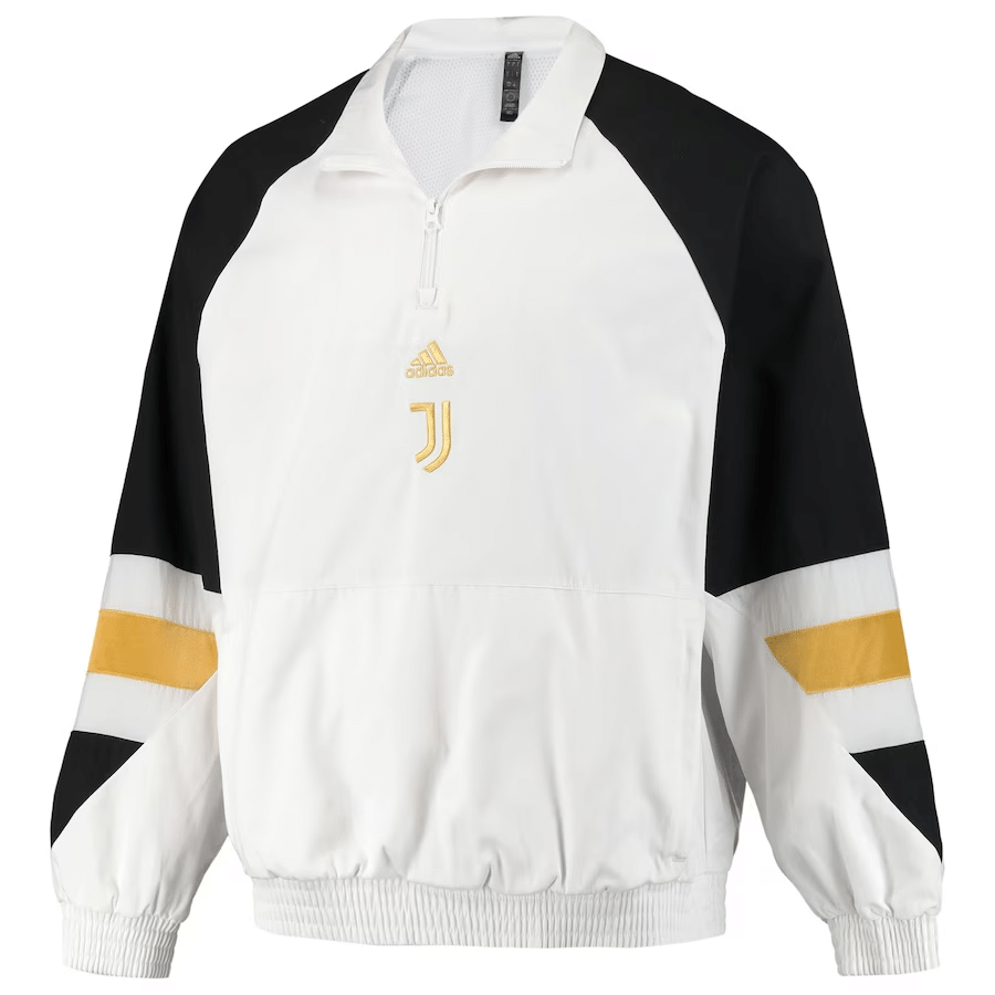 Veste Juventus à demi-zip Windrunner Icon blanche 2023/24