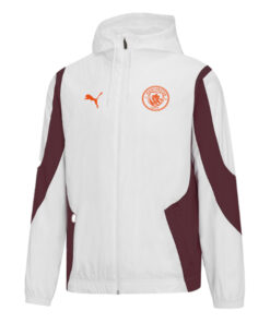 Veste Manchester City Pre-joueur Woven Anthem Windrunner Blanche 2023/24