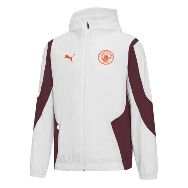 Veste Manchester City Pre-joueur Woven Anthem Windrunner Blanche 2023/24