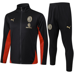 Veste + Pantalon d'Entraînement AC Milan Noir 2024/25