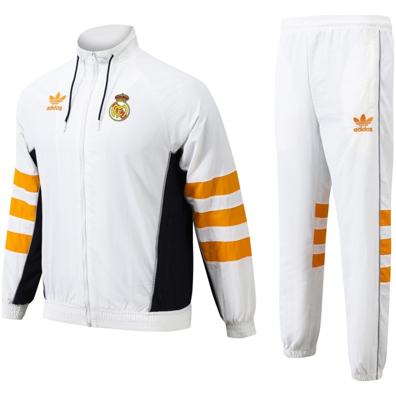 Windrunner rétro toutes saisons du Real Madrid blanc 1991/93