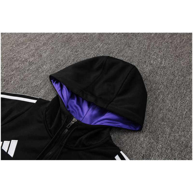 Sweat à Capuche + Pantalon d’Entraînement pour Hommes Real Madrid Noir 2024/25