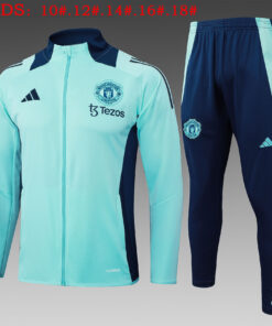 Veste + Pantalon d’Entraînement Enfant Manchester United Vert 2024/25