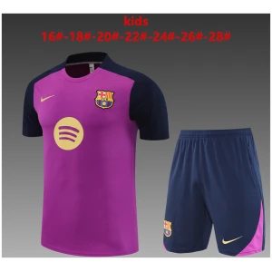 Ensemble d’entraînement court pour enfants Barcelone violet 2025/26