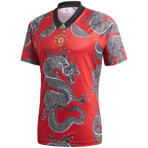 Maillot spécial rouge pour le Nouvel An chinois 2020 rétro de Manchester United pour hommes