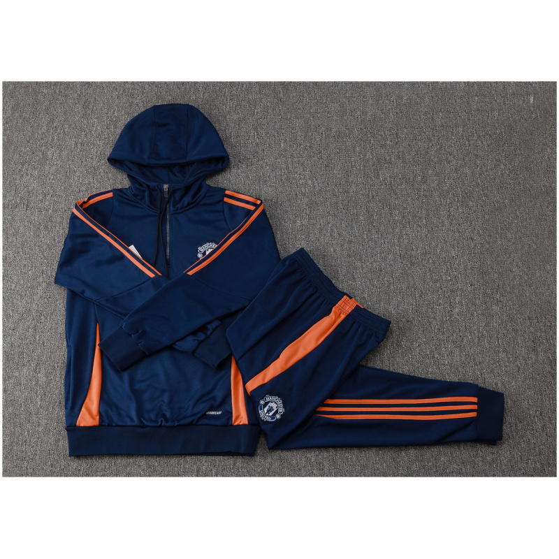 Ensemble Sweat à Capuche Manchester United Enfant + Pantalon Royal 2024/25