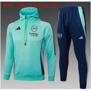 Ensemble Sweat à Capuche Arsenal Enfants + Pantalon Vert Clair 2024/25