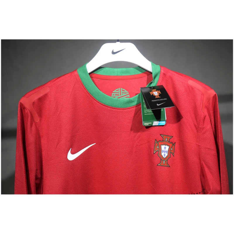 Maillot Authentique à Manches Longues Domicile Rétro du Portugal pour Homme 2012 – joueur